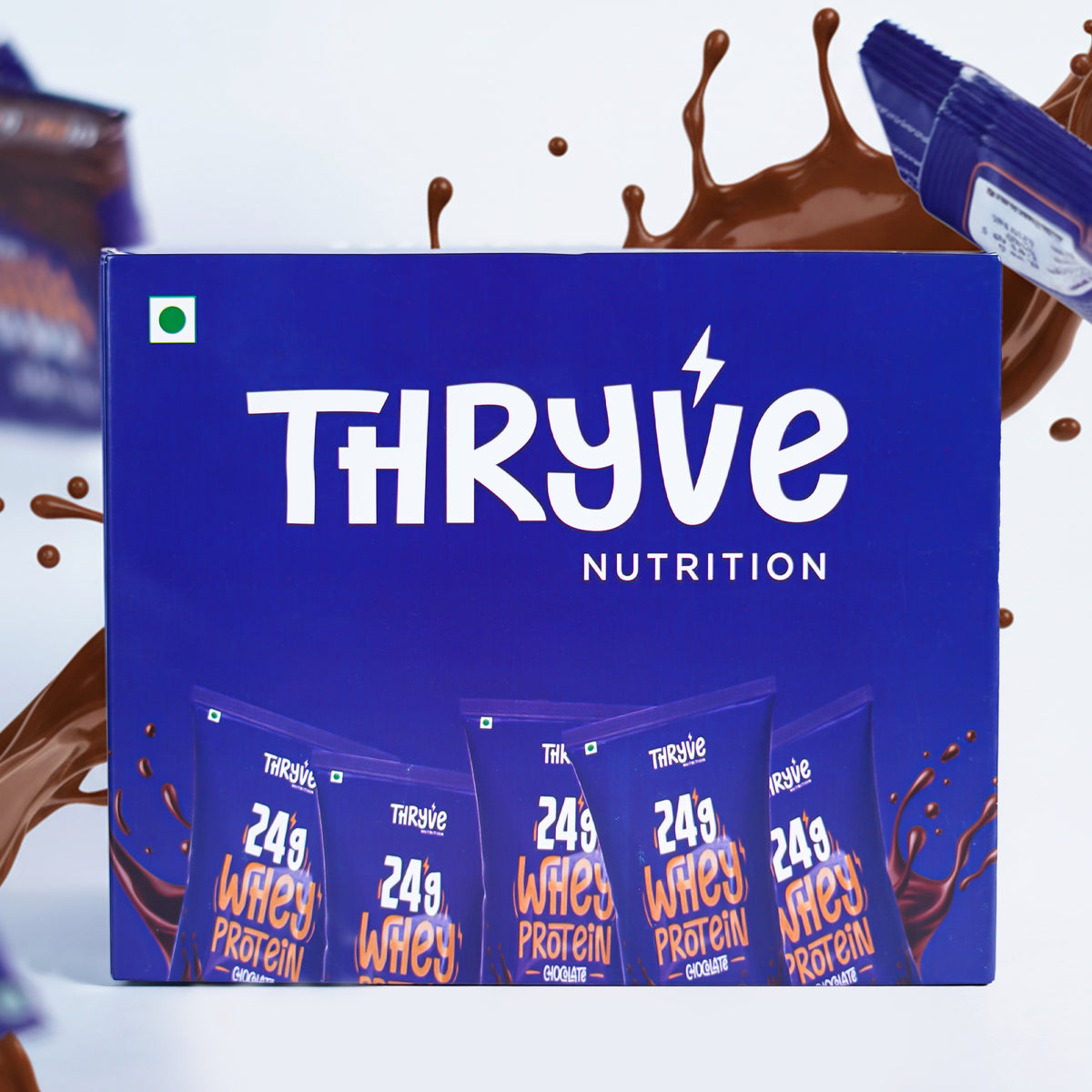 Whey Protein Single Serving Sachet | 24g Protein | Chocolate Flavor