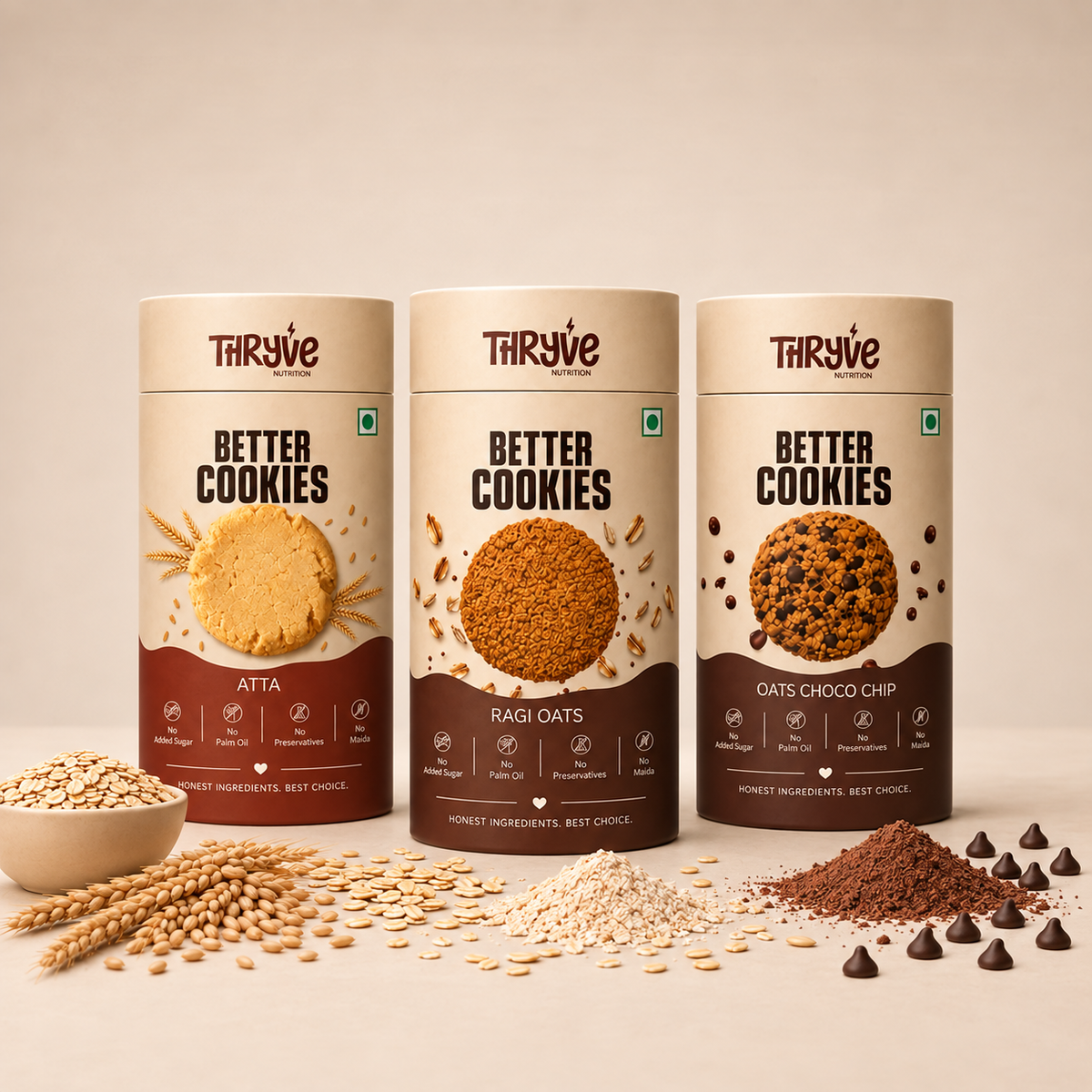 3 Flavours | Gift Pack | No Added Sugar, No Maida, Butter Made