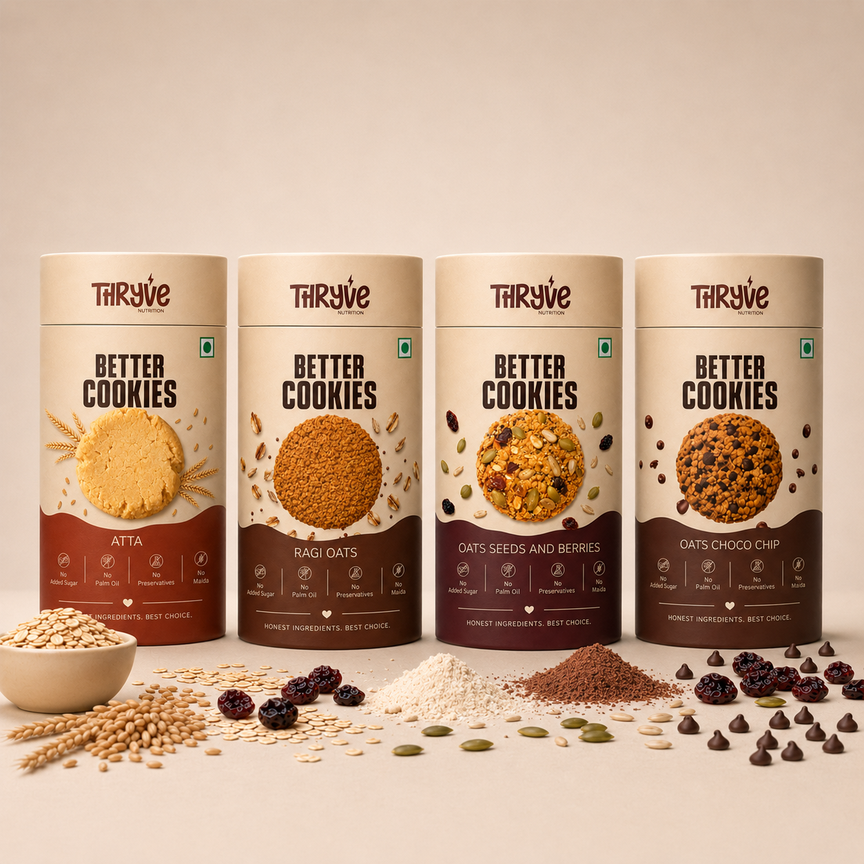 All 4 Flavours | Gift Pack | No Added Sugar, No Maida, Butter Made
