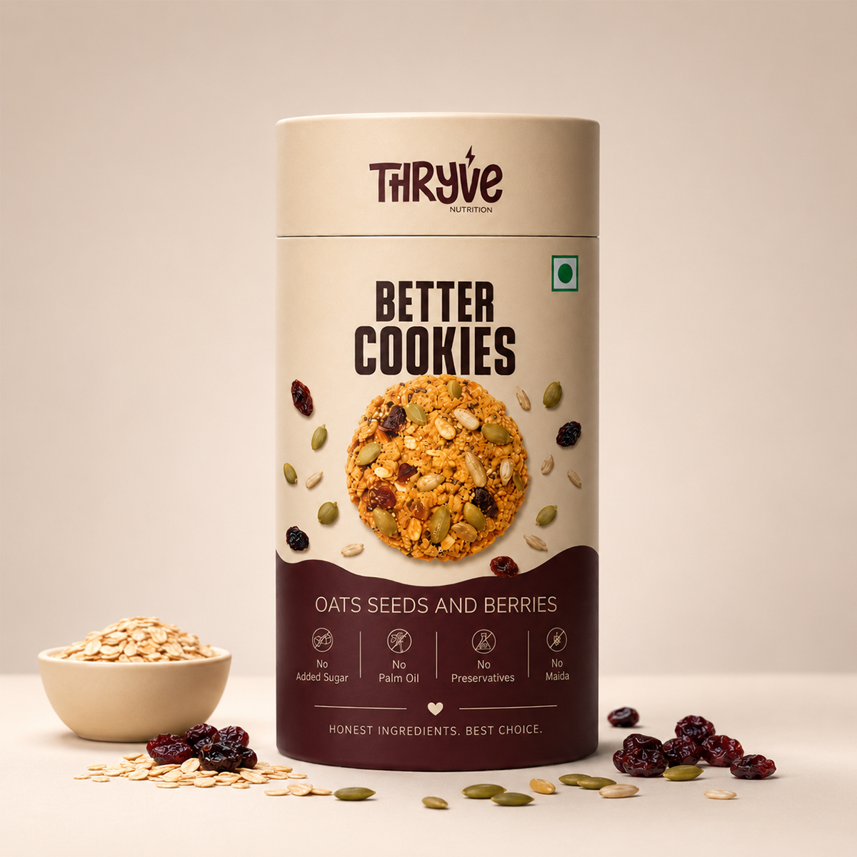 Oats Seeds & Berries Biscuits | Sugar-Free, Butter-Made, No Maida