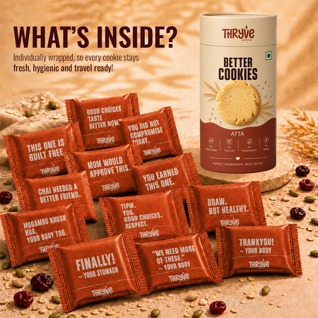 Atta Cookies | No Added Sugar, No Maida, Butter Made